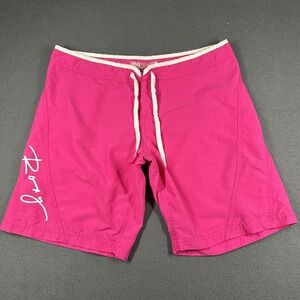 Roxy Board Shorts Juniors 5 Pink Quick Dry Drawstring Surf Swim Bottoms Logo Y2K